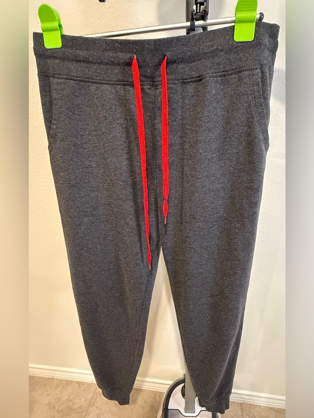 Carbon Men's Charcoal Joggers with Red Drawcord